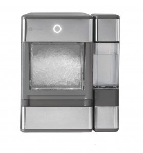 GE Profile Opal Counter Top Nugget Ice Maker Machine, Stainless-steel Major Appliances Wrap featuring Gray Accents and LED Illumination OPAL01GEPKT